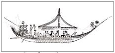 Fig. 6: Thera fresco (West House, Room 5, South wall): a large ship.
